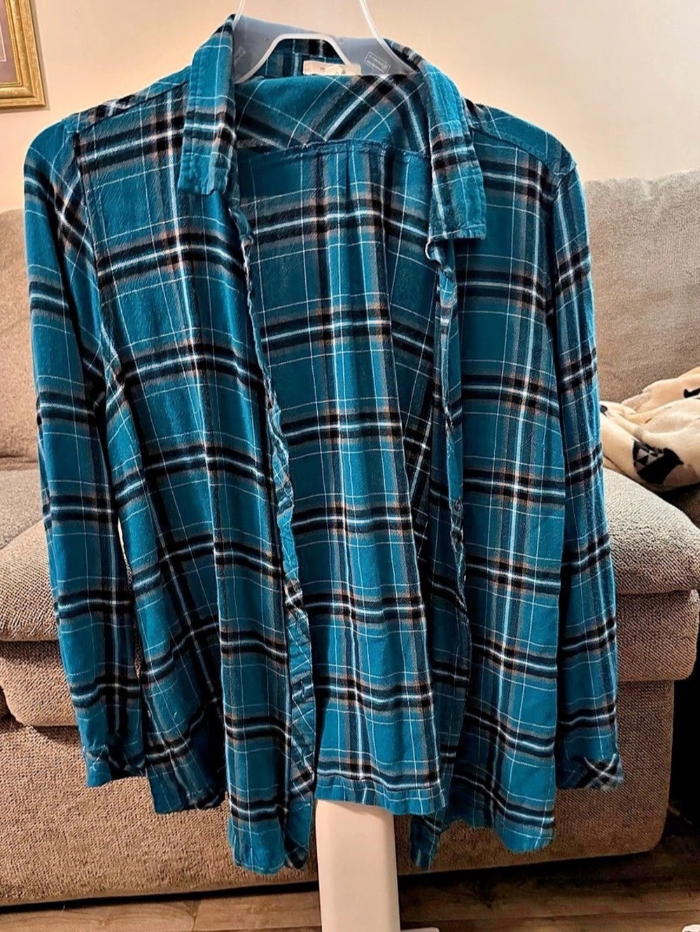 Maurices Women’s Plaid Button Down in Blue & Black
